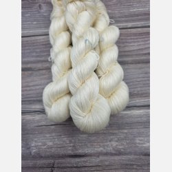 Silke merino 50/50 400 m Ufarvet Hvid